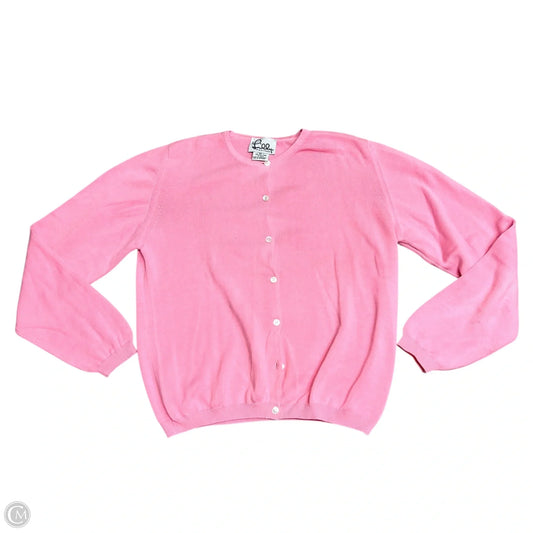 Sweater Cardigan Designer By Lilly Pulitzer In Pink, Size: M