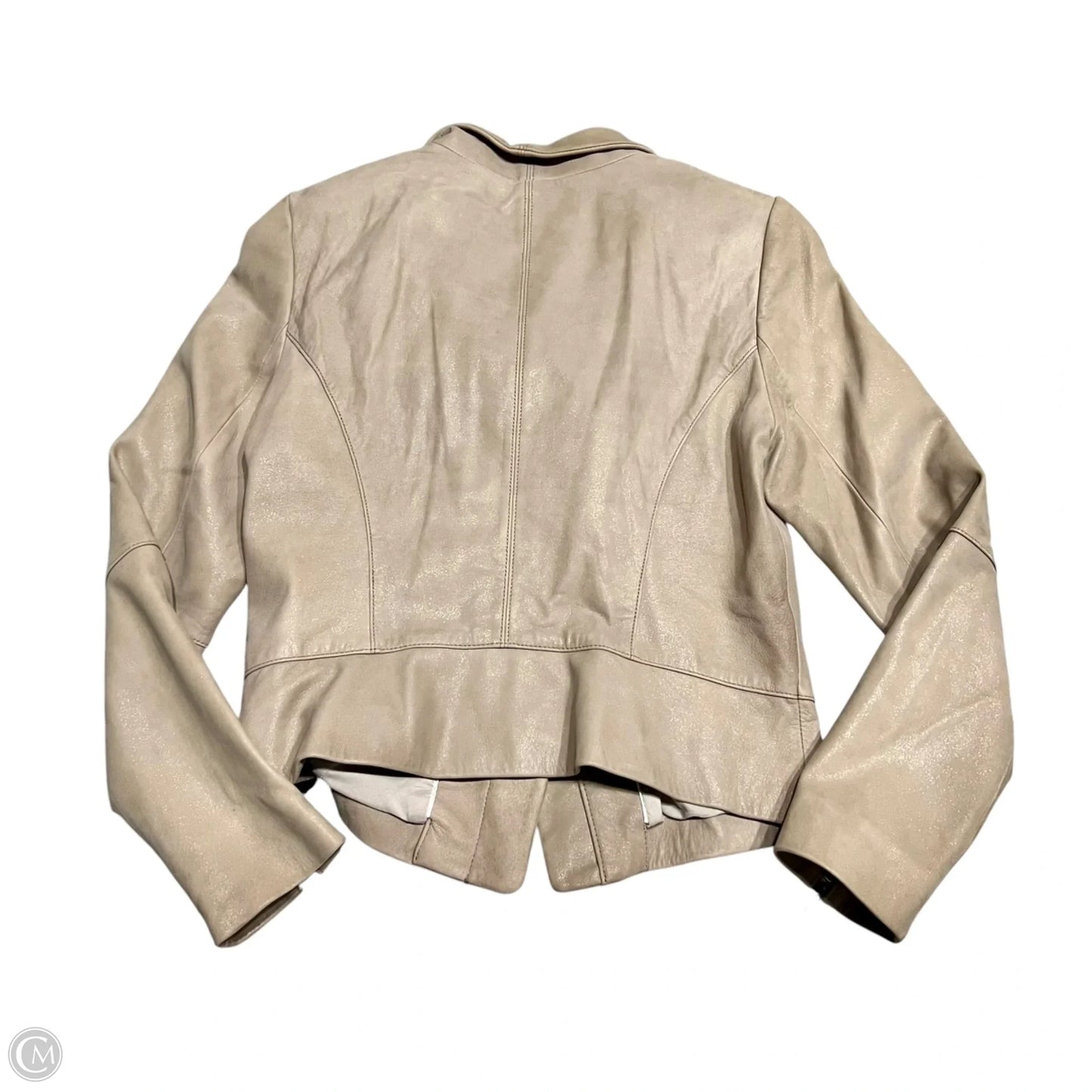 Jacket Moto By White House Black Market In Tan, Size: S