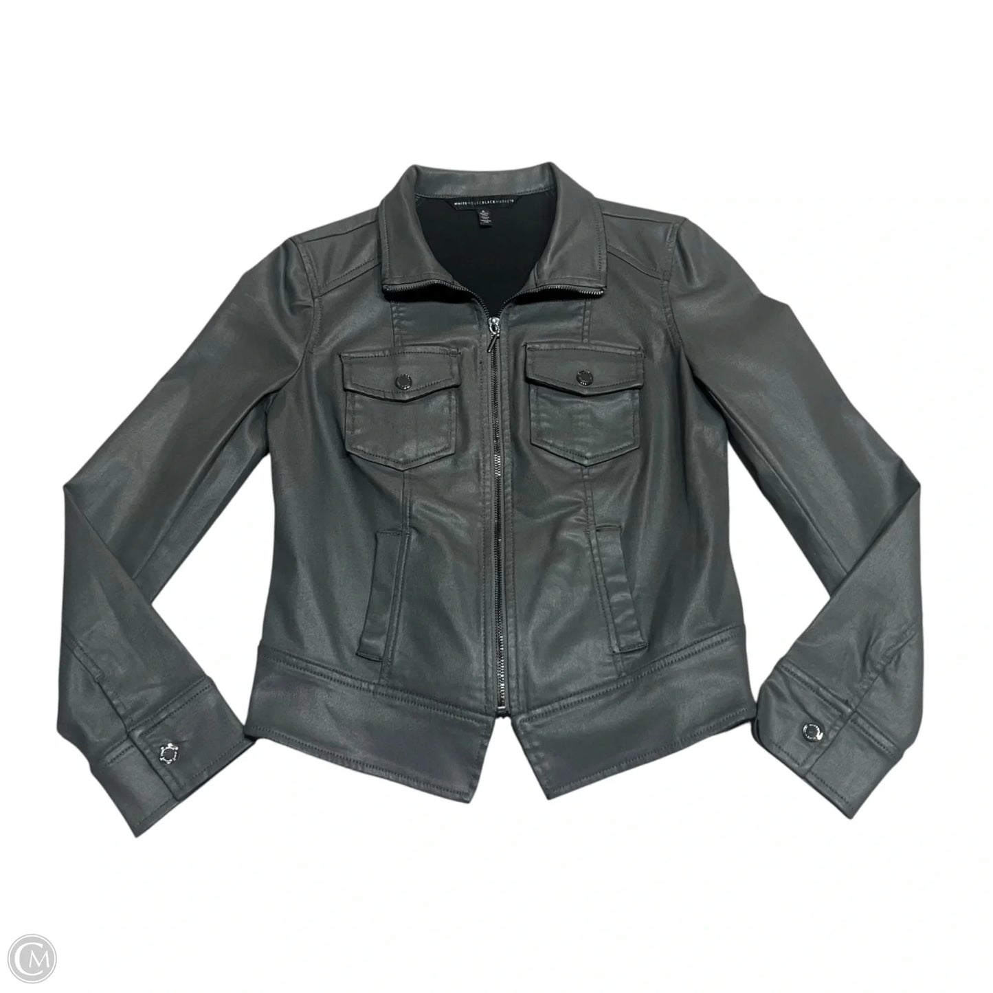 Jacket Denim By White House Black Market In Grey Denim, Size: S