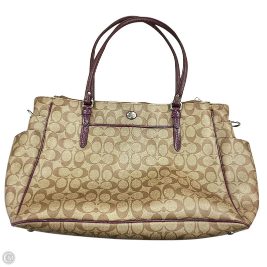 Tote Designer By Coach, Size: Medium