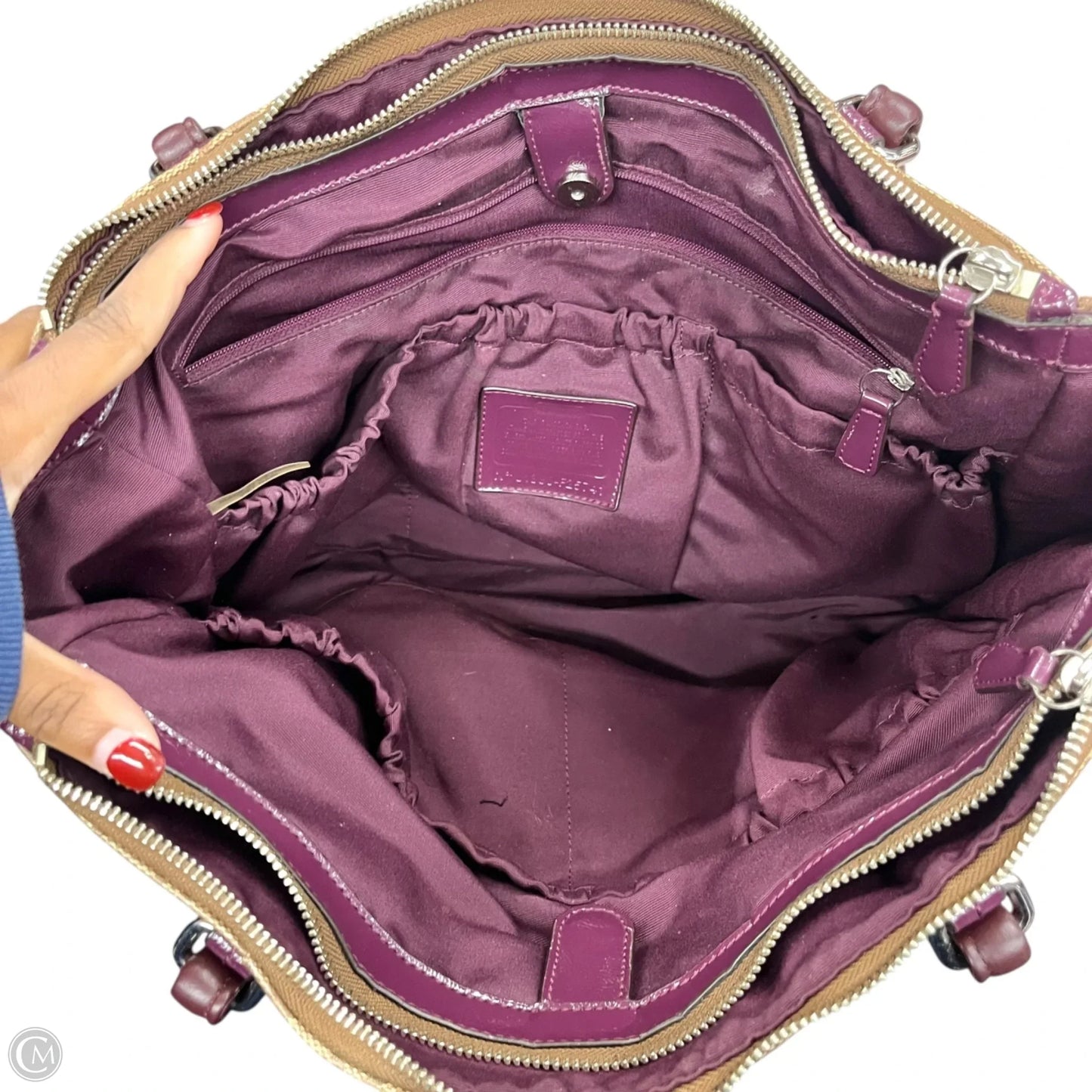 Tote Designer By Coach, Size: Medium