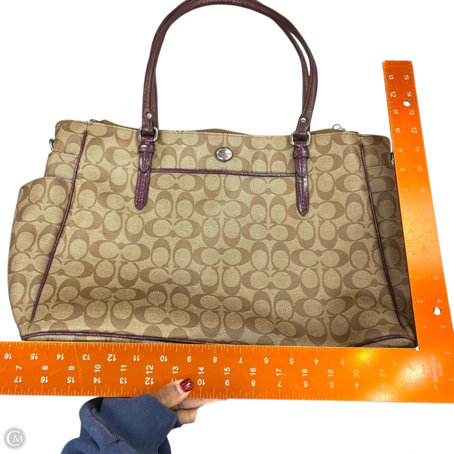 Tote Designer By Coach, Size: Medium