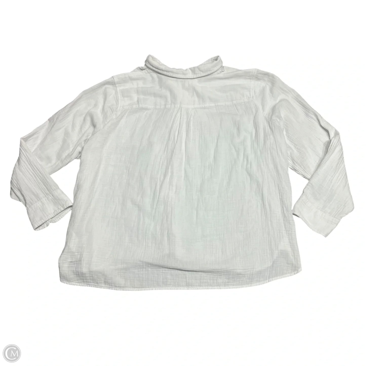 Top Long Sleeve By J. Crew In White, Size: 3x