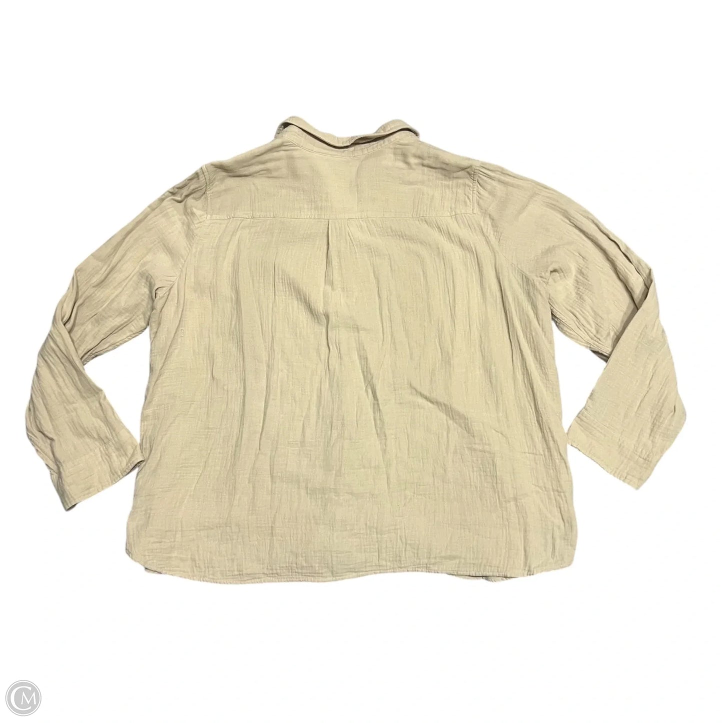 Top Long Sleeve By J. Crew In Tan, Size: 3x