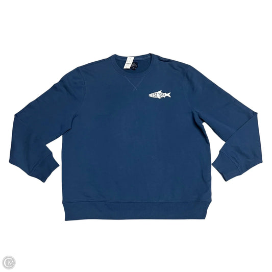 Sweatshirt Crewneck By J. Crew In Blue, Size: Xxl