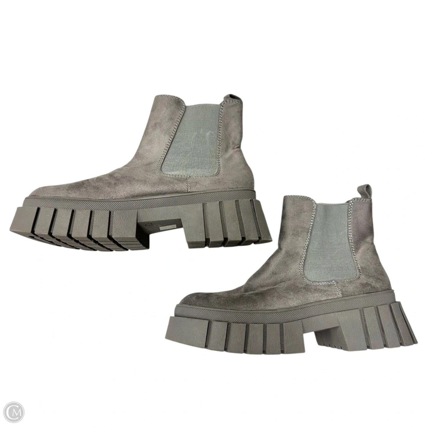 Boots Ankle Heels By Redtop In Grey, Size: 8