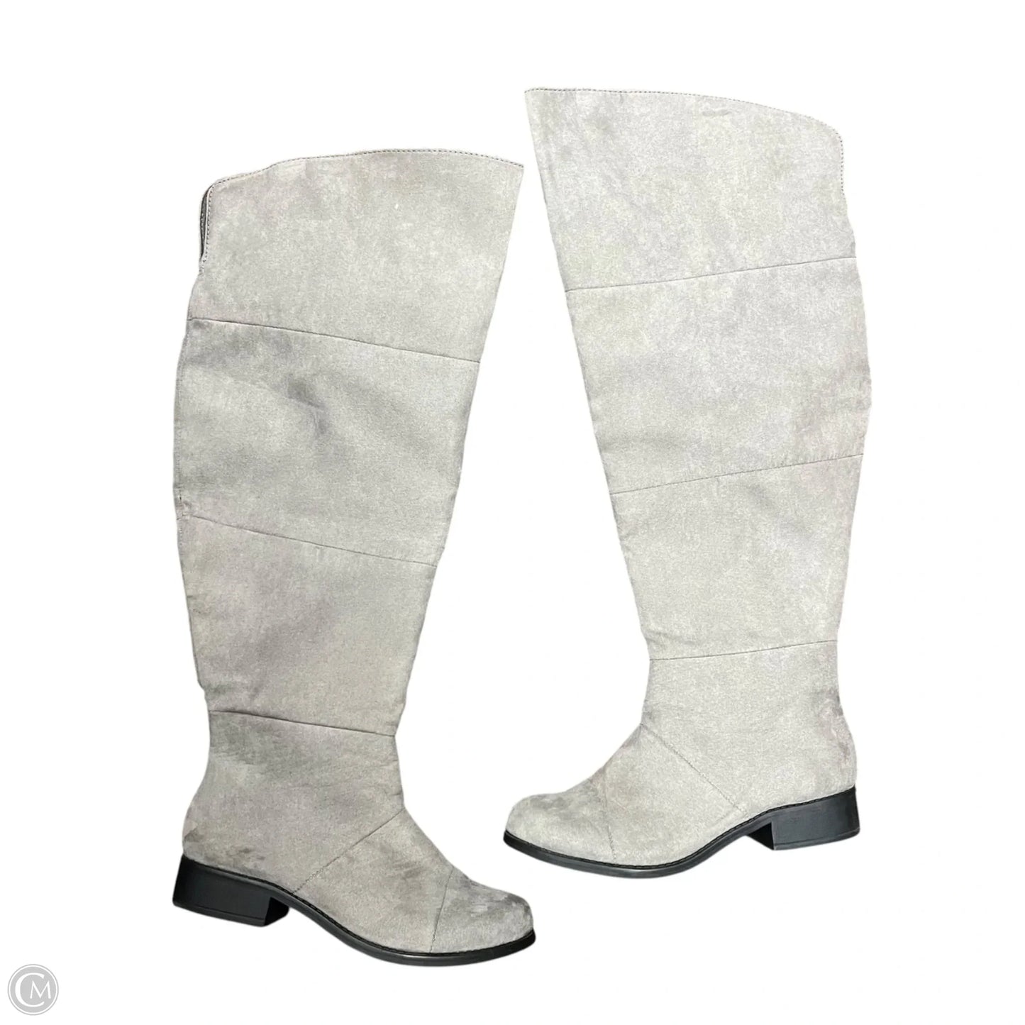 Boots Knee Heels By American Eagle In Grey, Size: 6.5