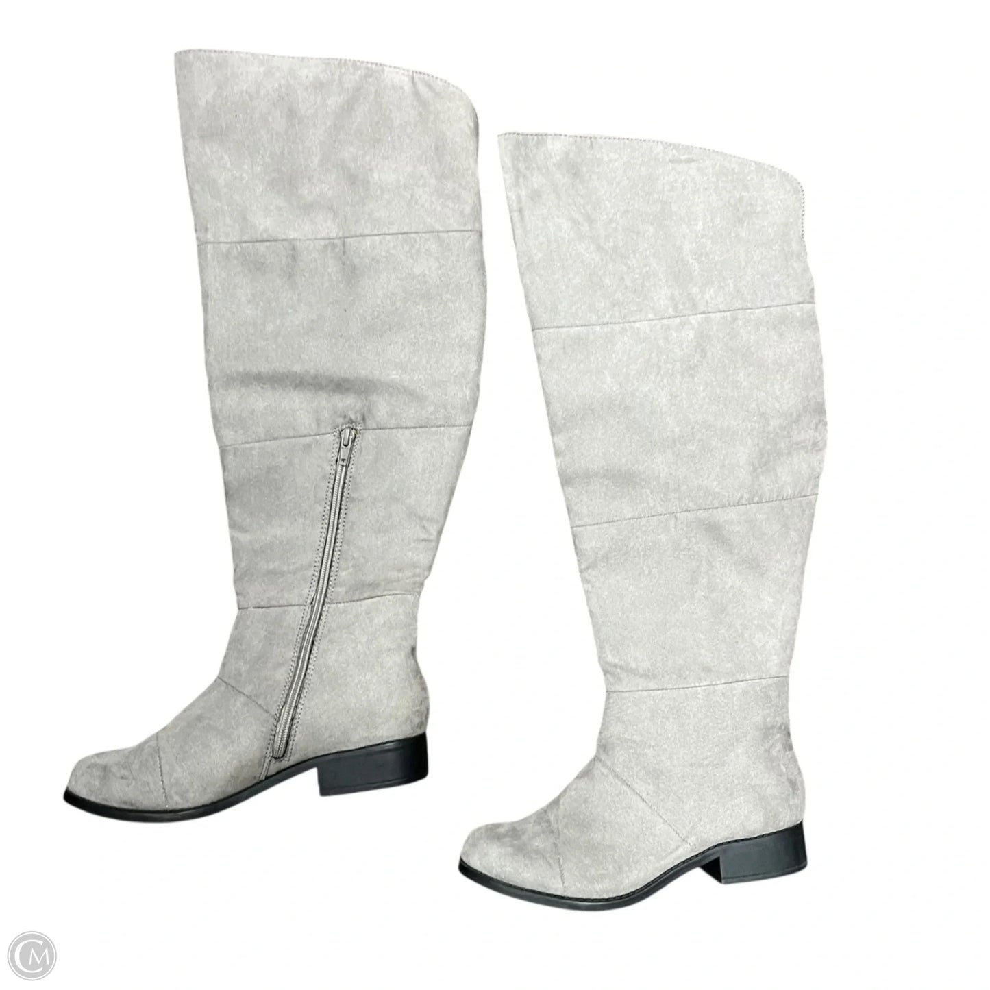 Boots Knee Heels By American Eagle In Grey, Size: 6.5