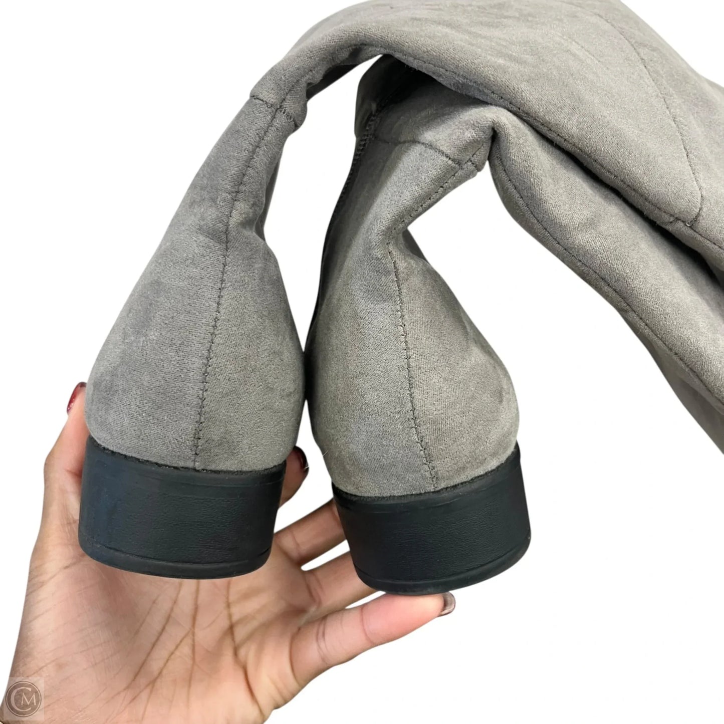 Boots Knee Heels By American Eagle In Grey, Size: 6.5