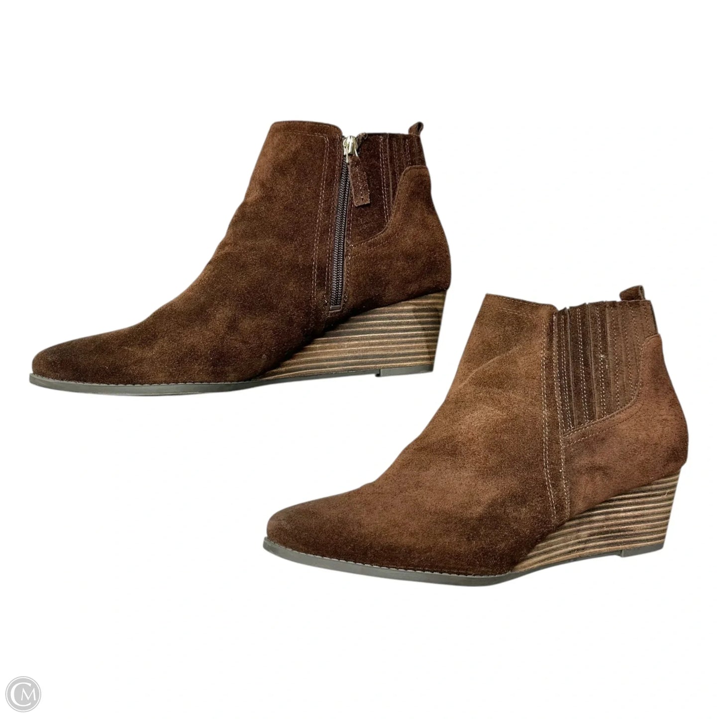 Boots Ankle Heels By Franco Sarto In Brown, Size: 13