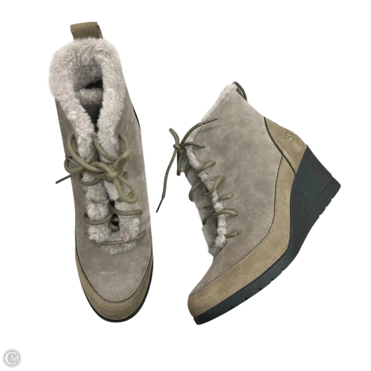 Boots Designer By Ugg In Grey, Size: 8