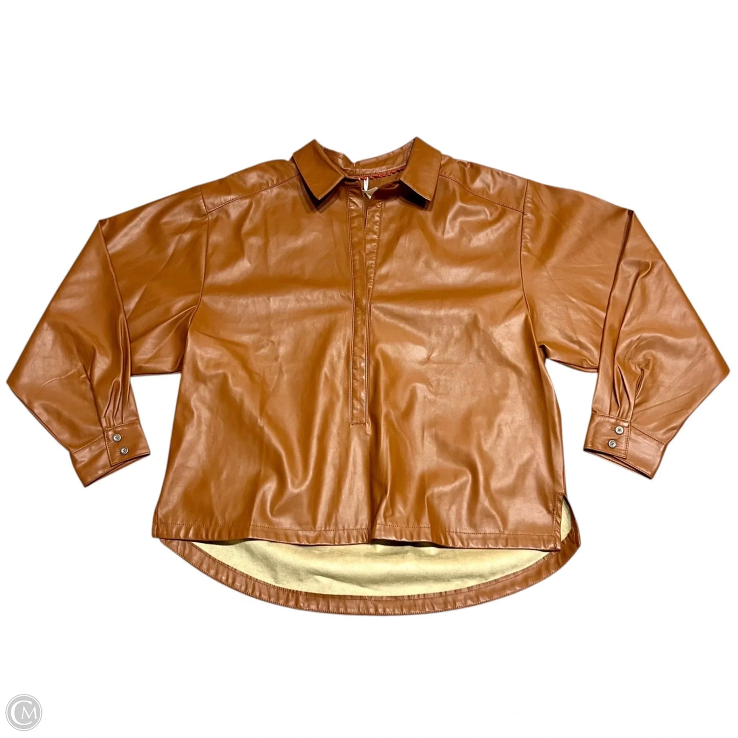 Top Long Sleeve By Anthropologie In Orange, Size: M