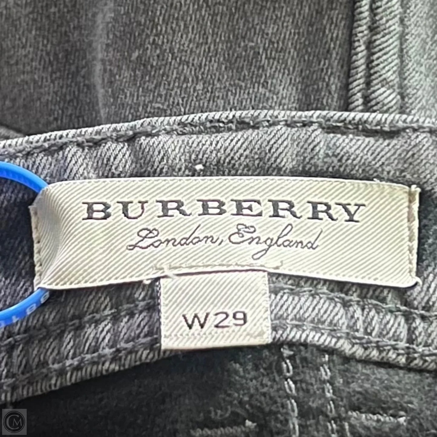 Jeans Luxury Designer By Burberry In Grey Denim, Size: 8
