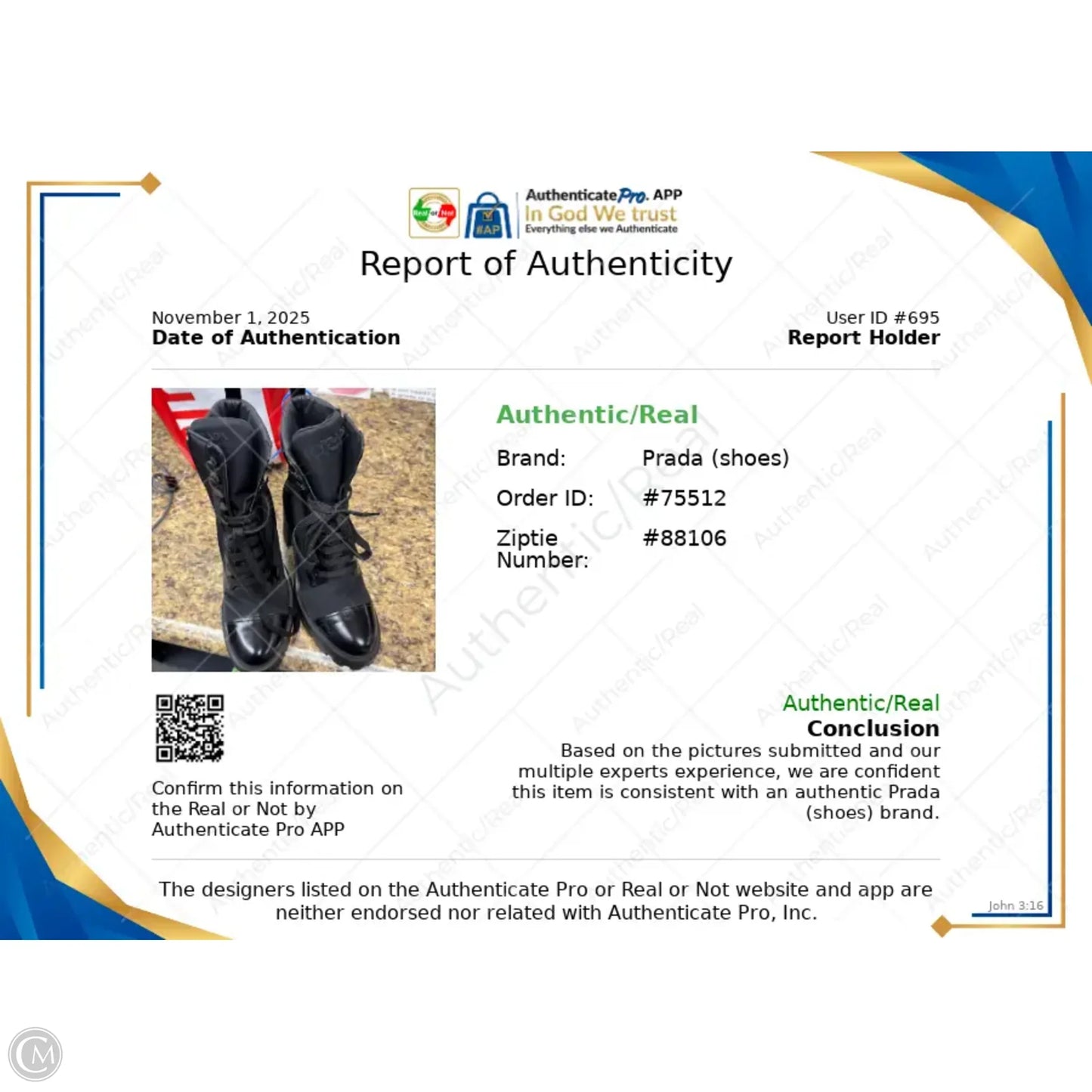 Boots Luxury Designer By Prada In Black, Size: 7