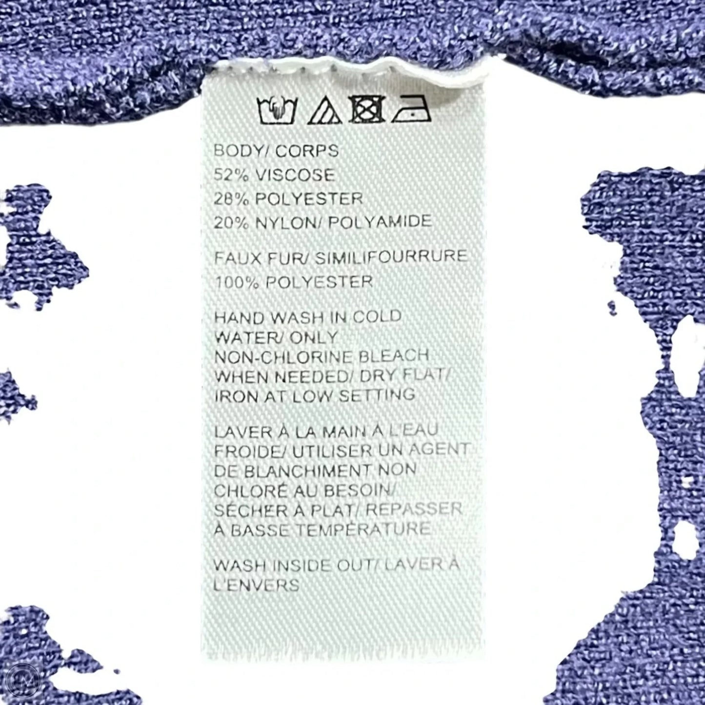 Sweatshirt Collar By Saks Fifth Avenue In Blue, Size: S