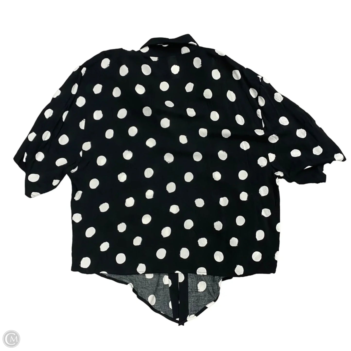 Top Short Sleeve Designer By Kate Spade In Polkadot Pattern, Size: M