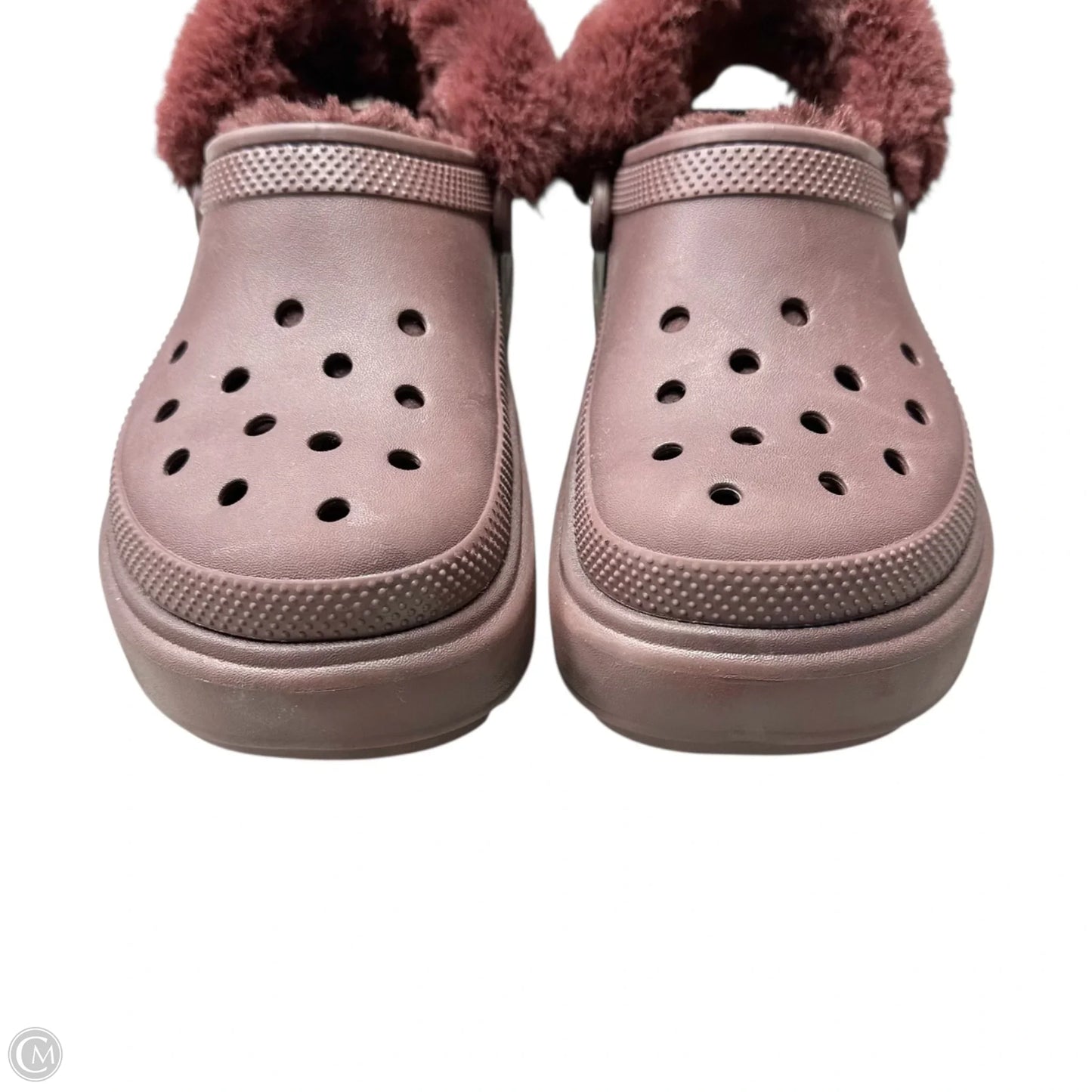 Slippers By Crocs In Maroon, Size: 9
