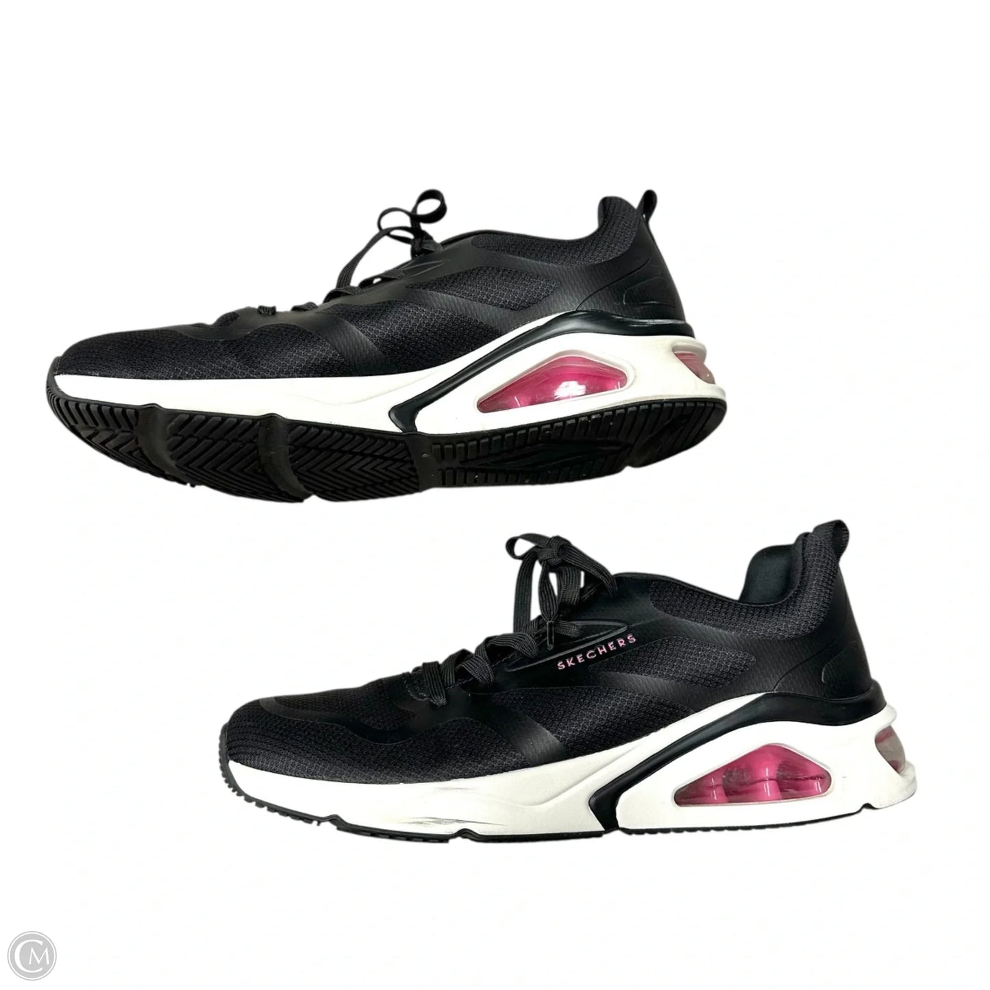 Shoes Athletic By Skechers In Black & Pink, Size: 10