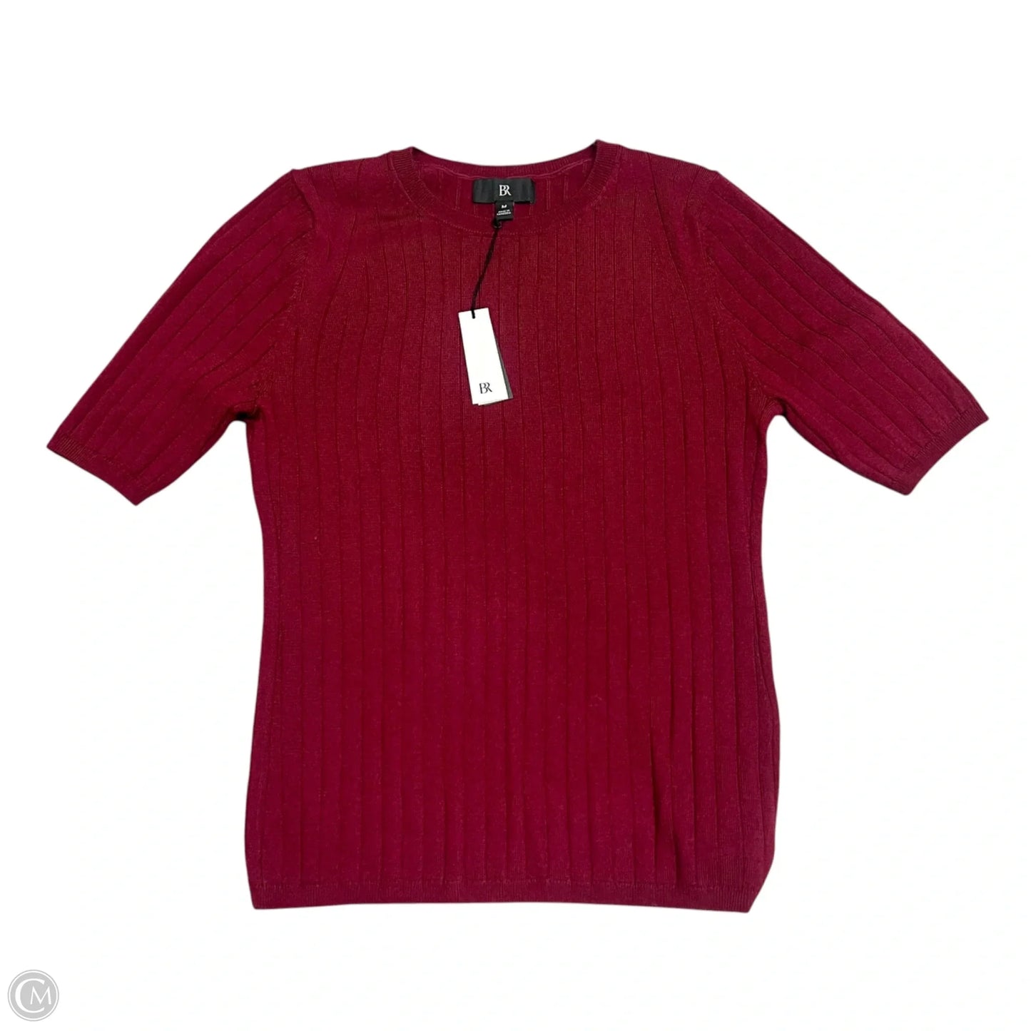 Sweater Short Sleeve By Banana Republic In Red, Size: M