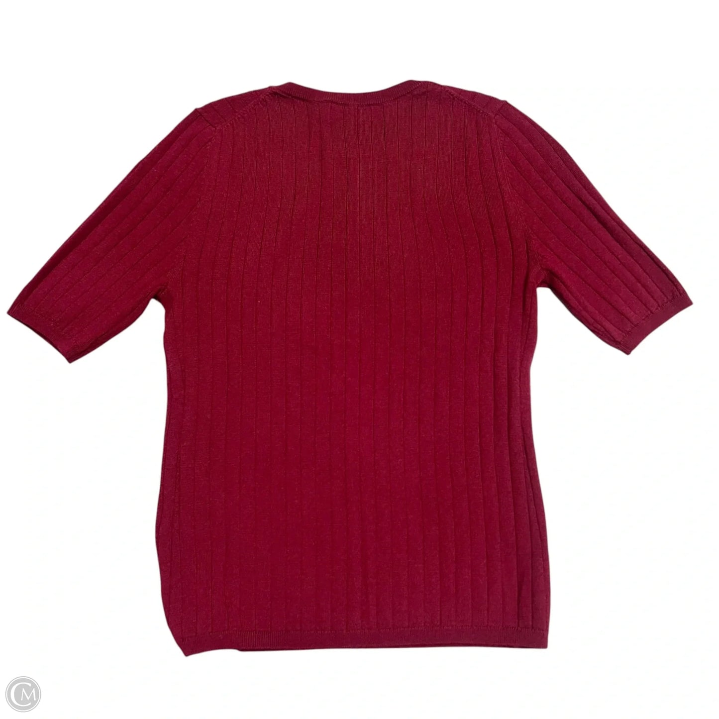 Sweater Short Sleeve By Banana Republic In Red, Size: M