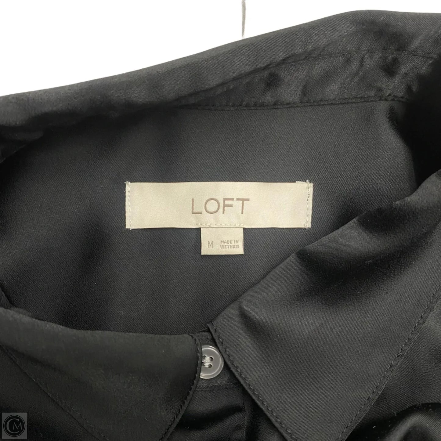 Top Long Sleeve By Loft In Black, Size: M