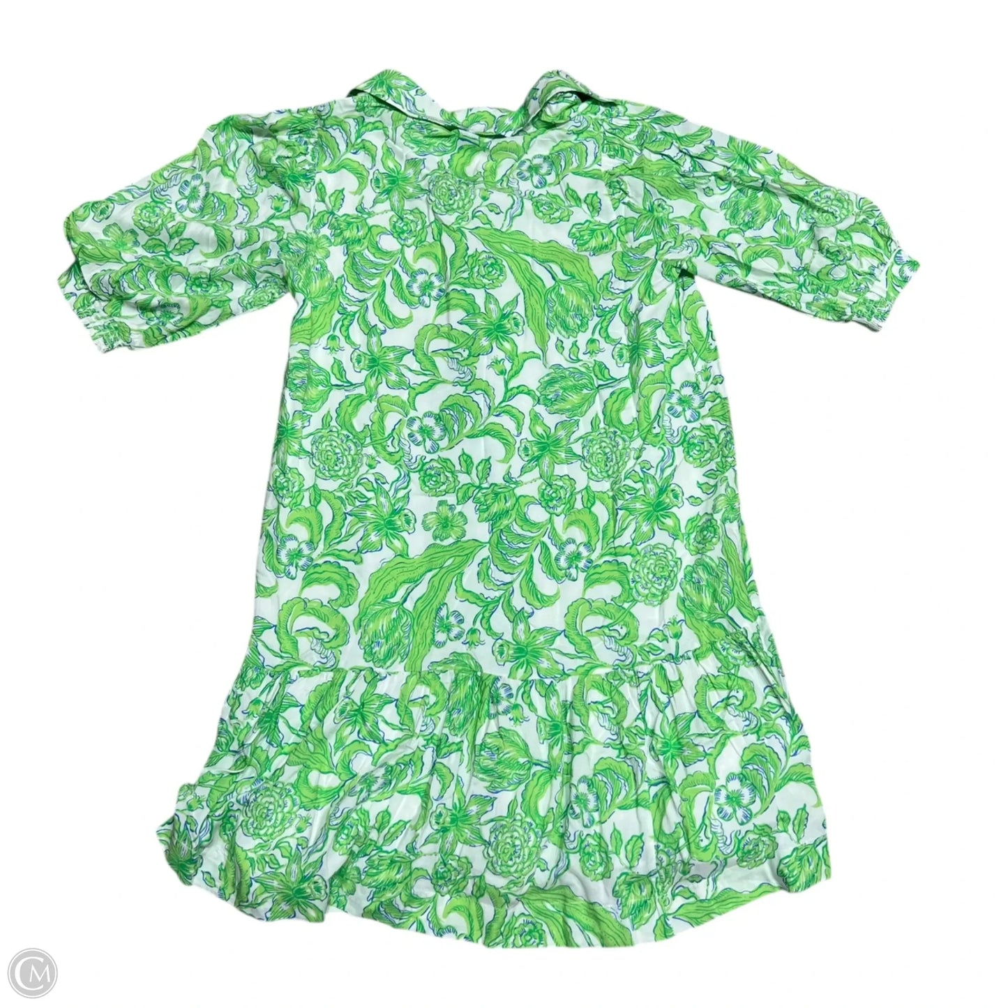 Dress Designer By Lilly Pulitzer In Green & White, Size: S