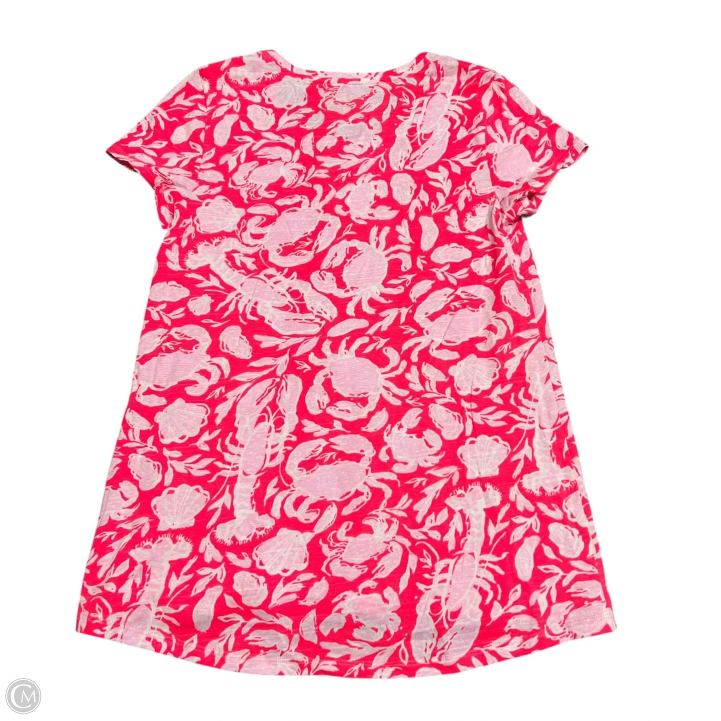 Top Short Sleeve Designer By Lilly Pulitzer In Orange & Pink, Size: S