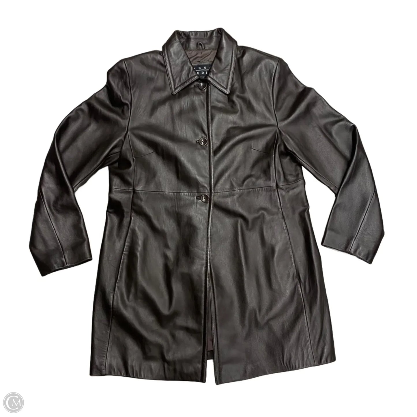 Coat Leather By Cmc In Brown, Size: L