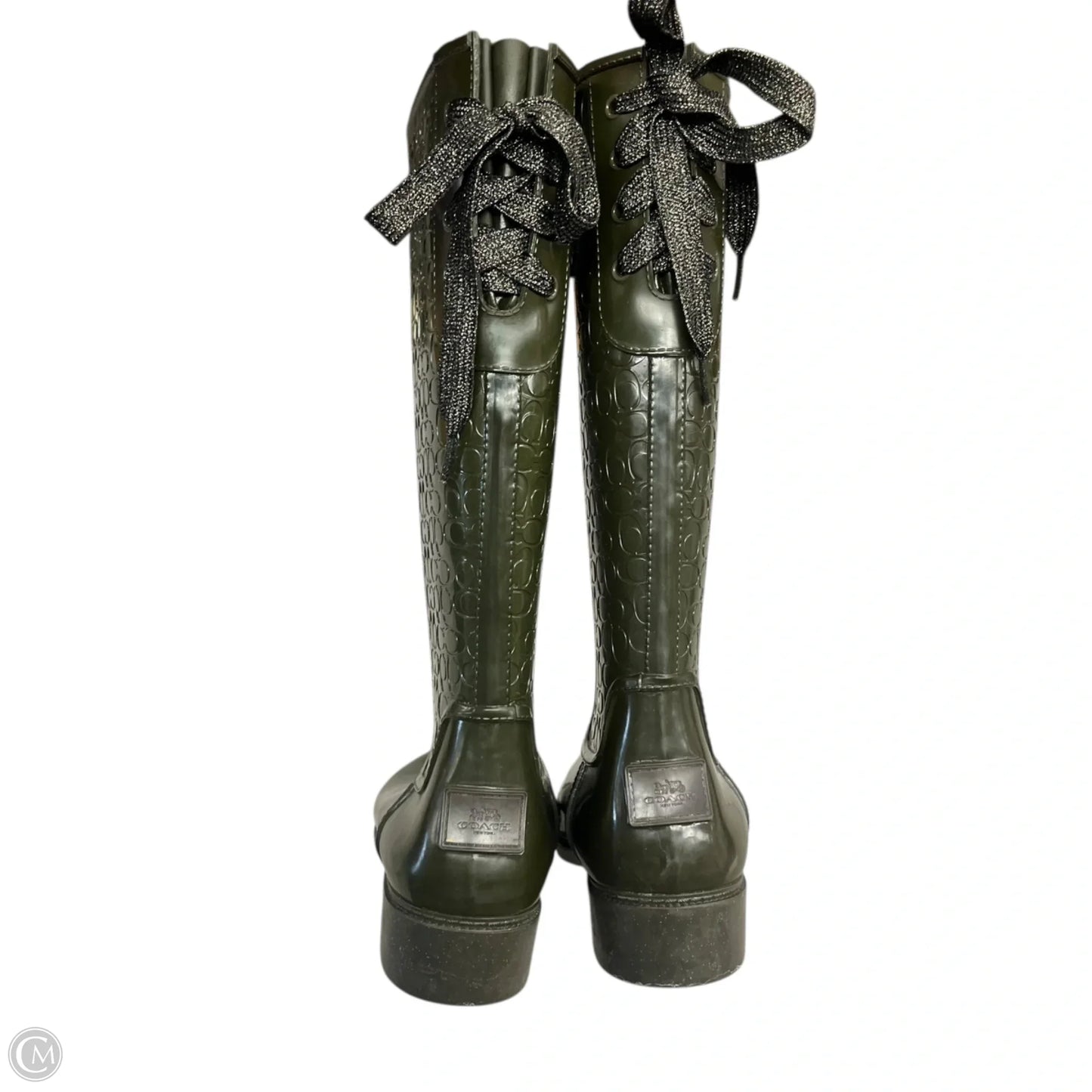 Boots Designer By Coach In Green, Size: 7