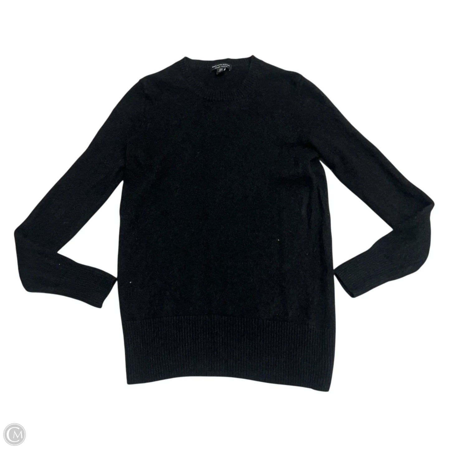 Sweater Cashmere By Saks Fifth Avenue In Black, Size: L