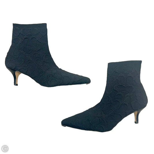 Boots Designer By Coach In Black, Size: 6.5