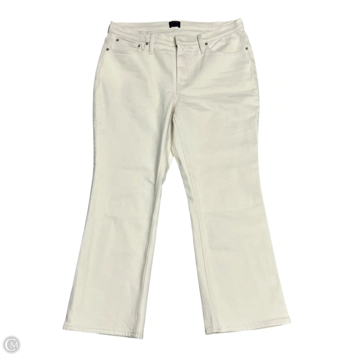 Jeans Cropped By J. Crew In Cream, Size: 12