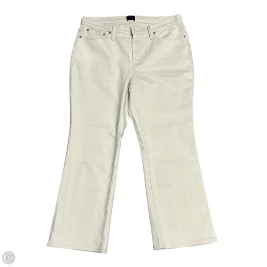 Jeans Cropped By J. Crew In Cream, Size: 12