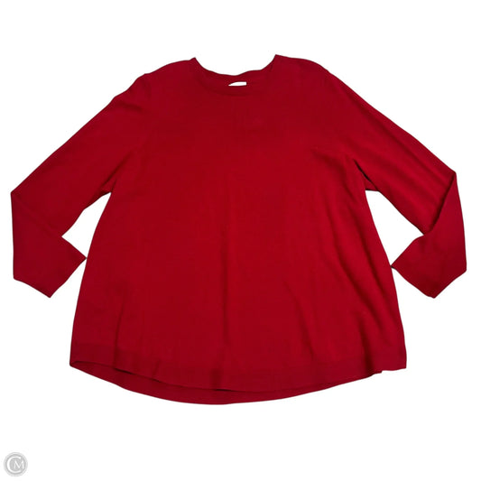 Sweater By J. Jill In Red, Size: 2x