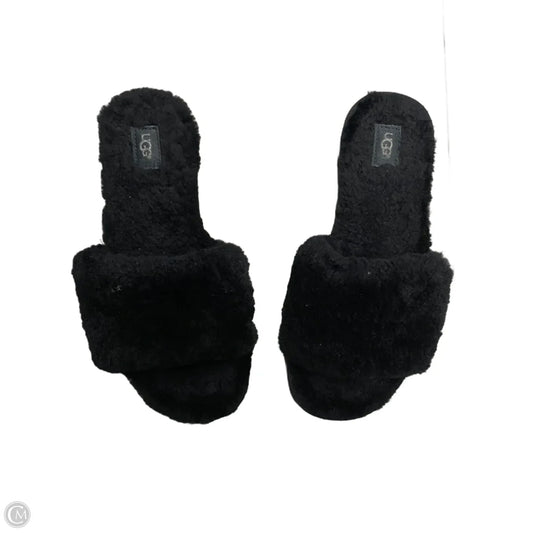 Slippers Designer By Ugg In Black, Size: 8