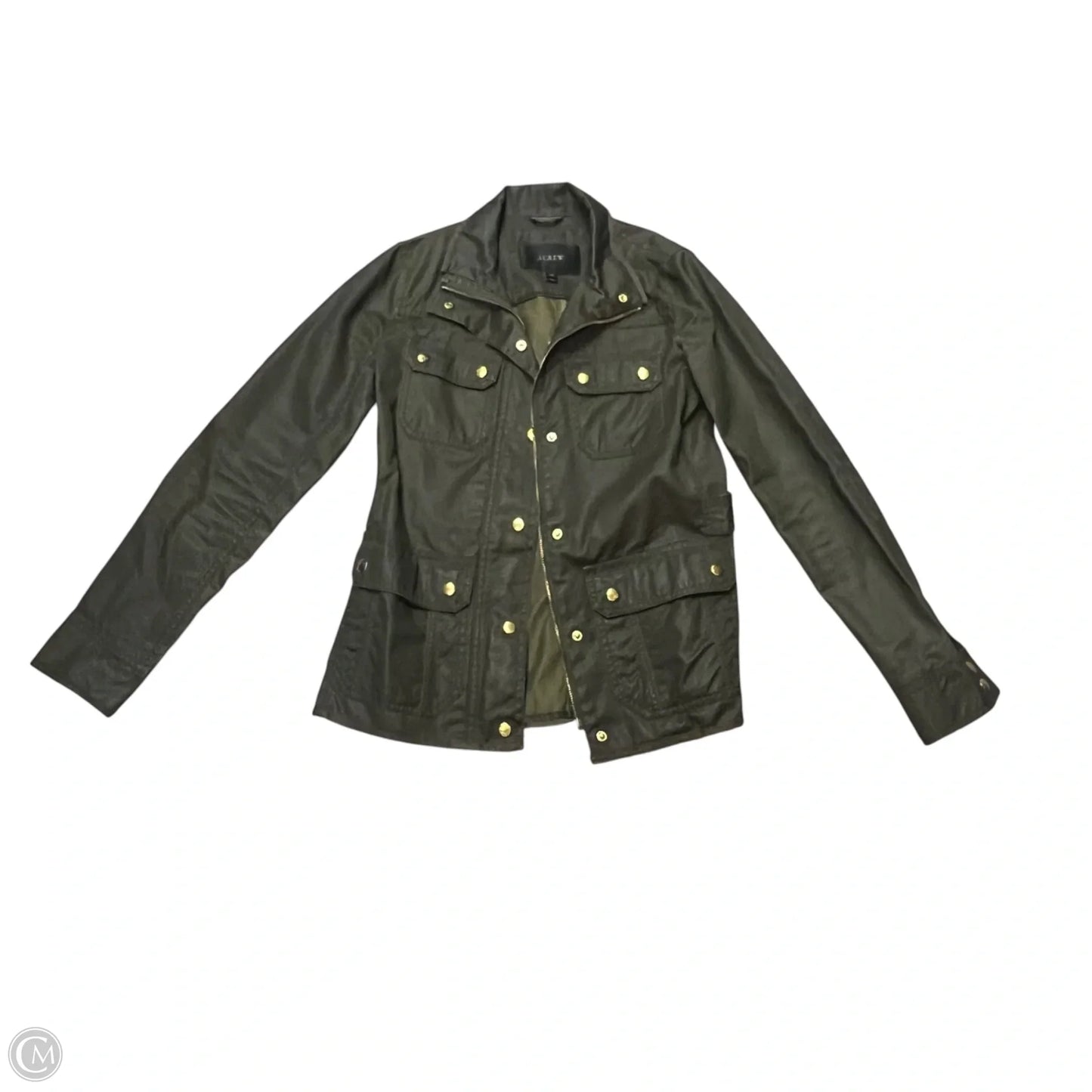 Jacket Windbreaker By J. Crew In Green, Size: Xxs