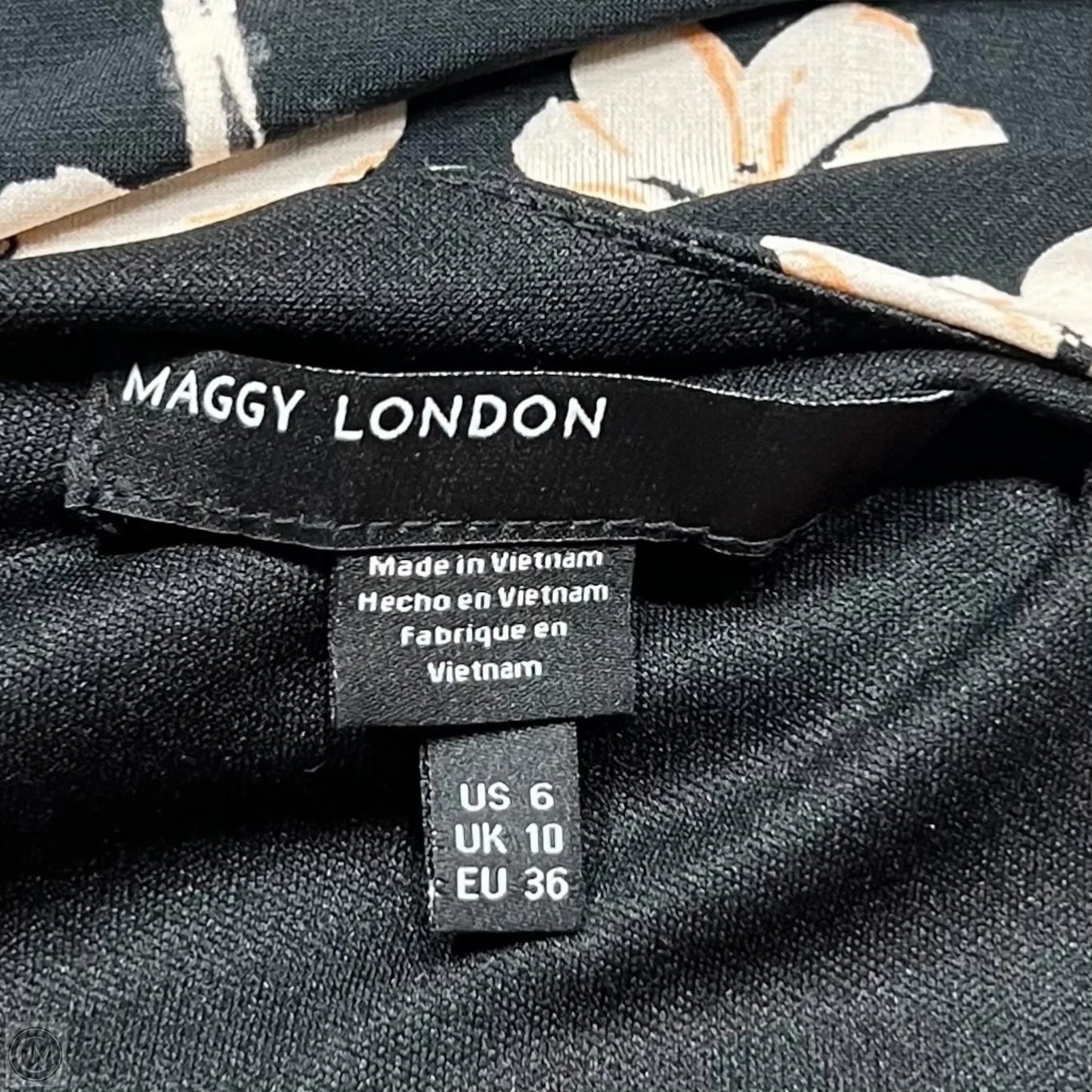 Dress Casual Maxi By Maggy London In Black & Cream, Size: S