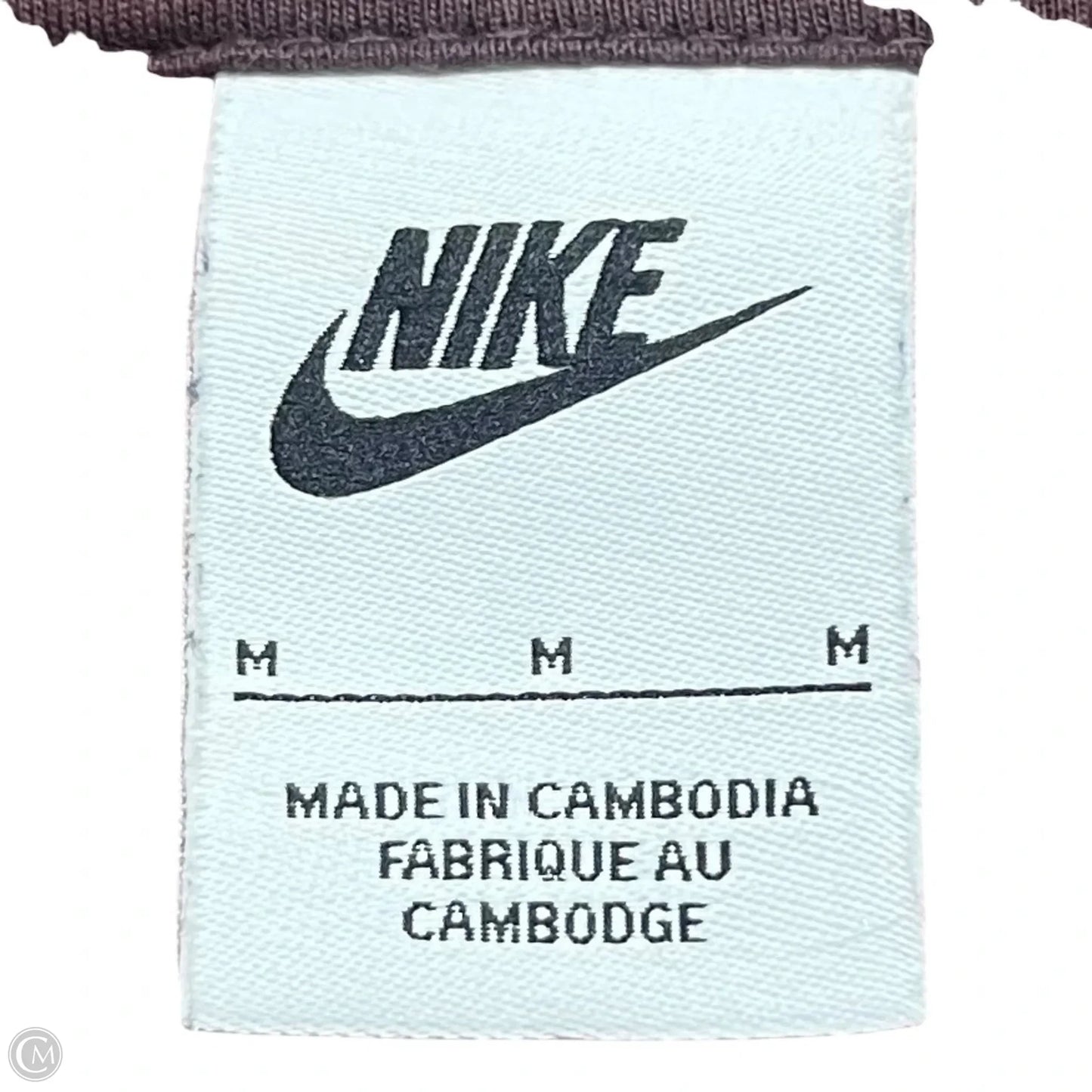 Sweatshirt Collar By Nike In Brown & Red, Size: M