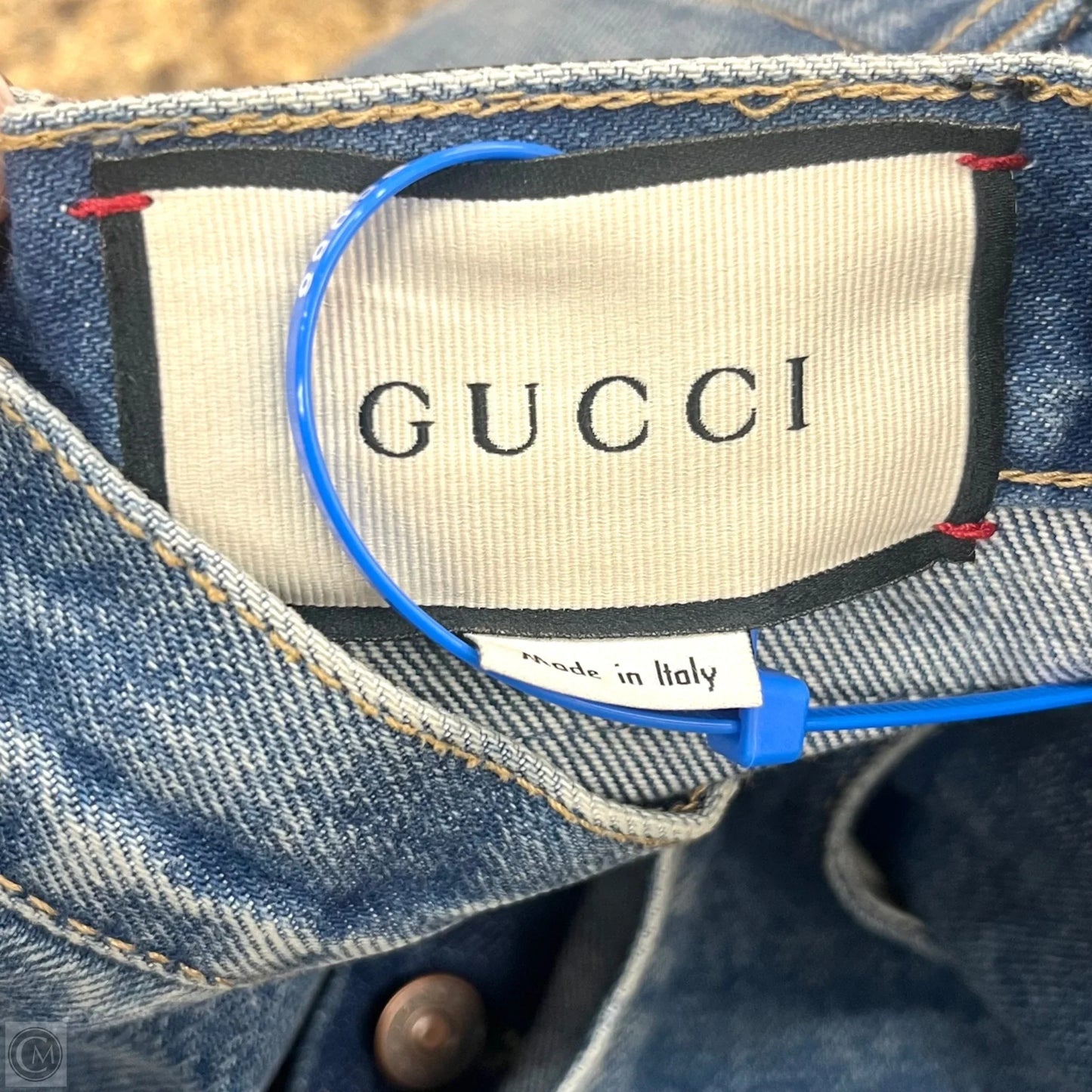 Jeans Luxury Designer By Gucci In Blue Denim, Size: 2