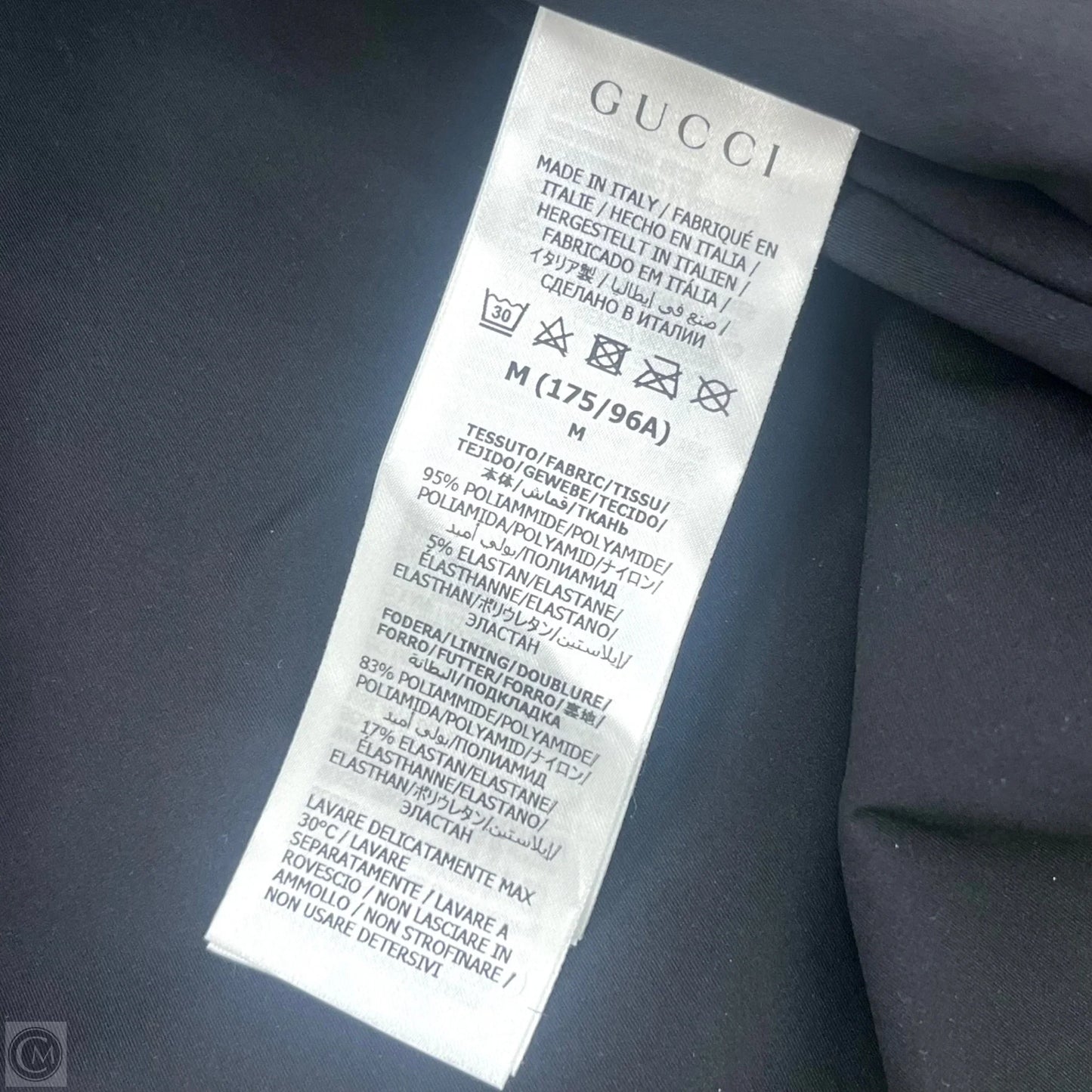 Jacket Luxury Designer By Gucci In Black & Green, Size: M