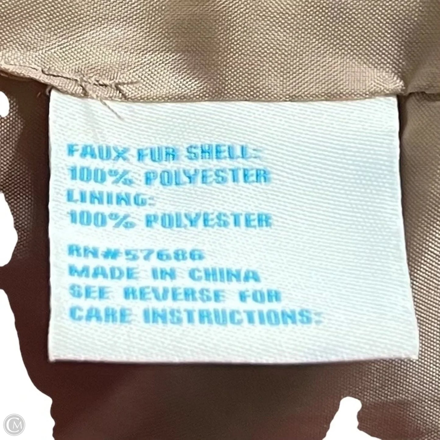 Jacket Faux Fur & Sherpa By C And C In Brown & White, Size: Xs