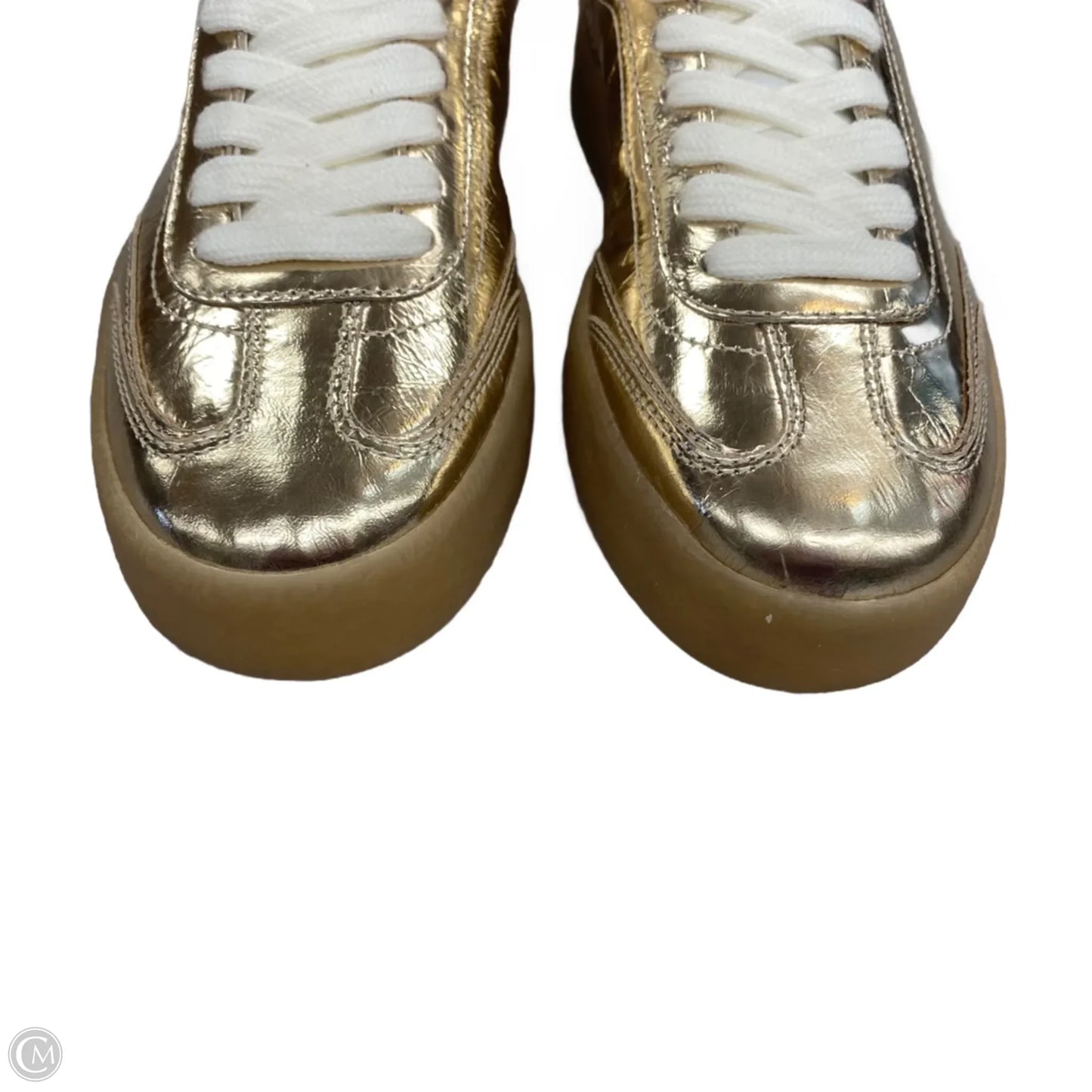 Shoes Sneakers By Steve Madden In Gold, Size: 7.5