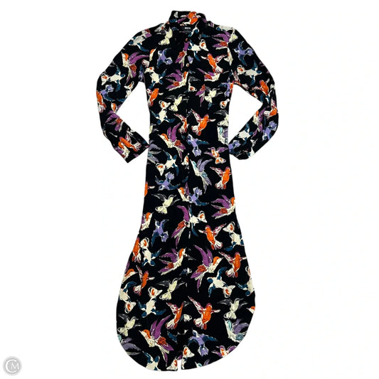 Dress Casual Midi By Maeve In Black & Purple, Size: S