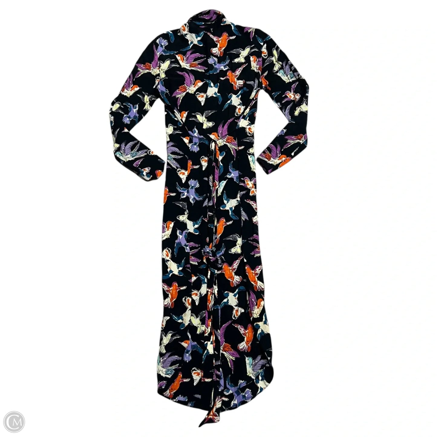 Dress Casual Midi By Maeve In Black & Purple, Size: S