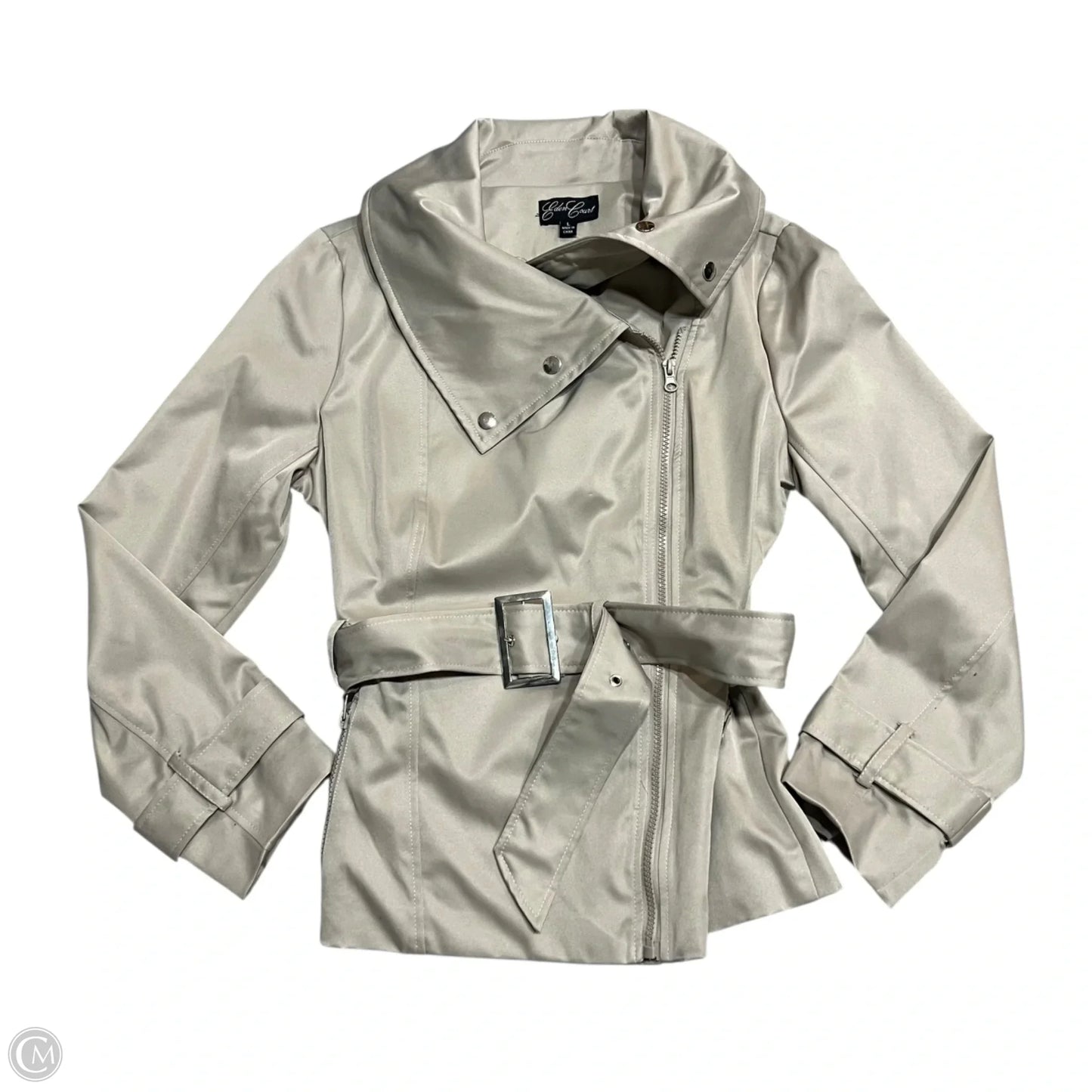 Coat Trench Coat By Eden Court In Tan, Size: S