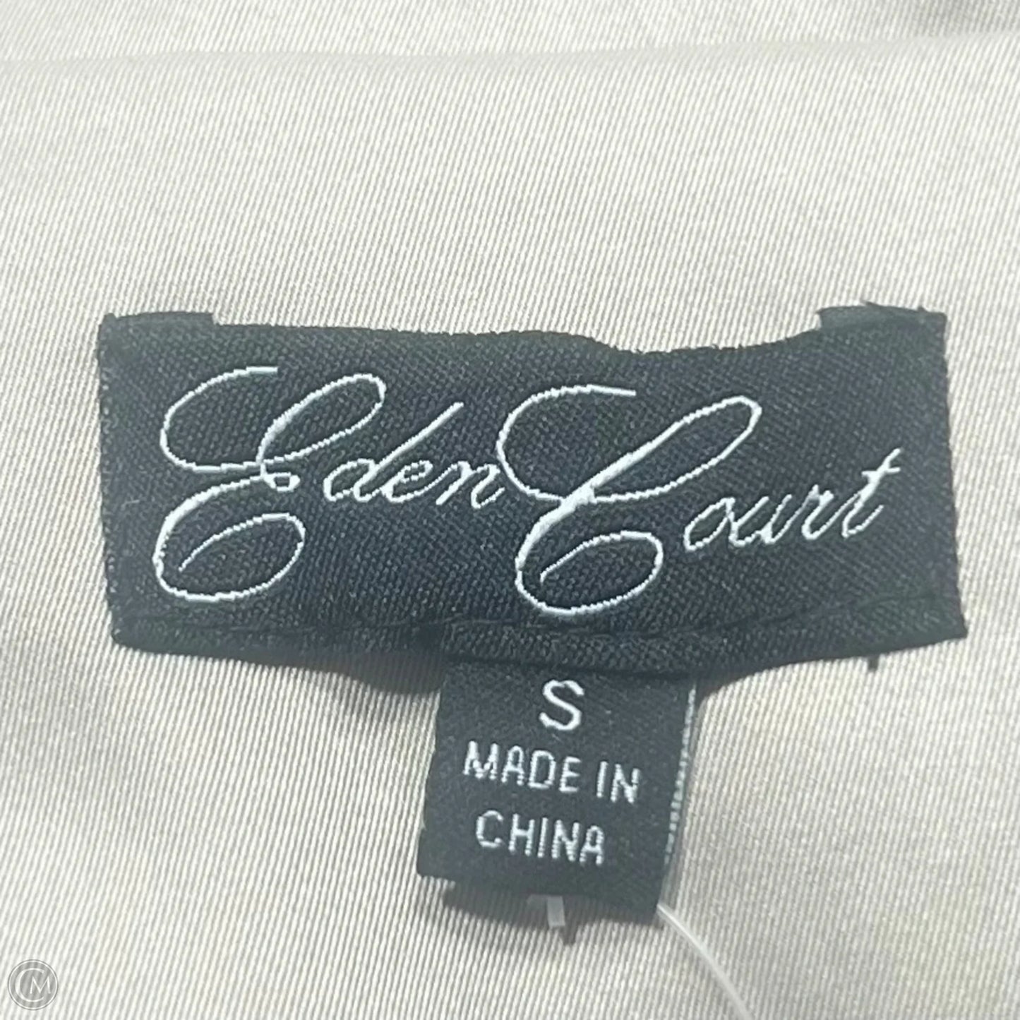 Coat Trench Coat By Eden Court In Tan, Size: S