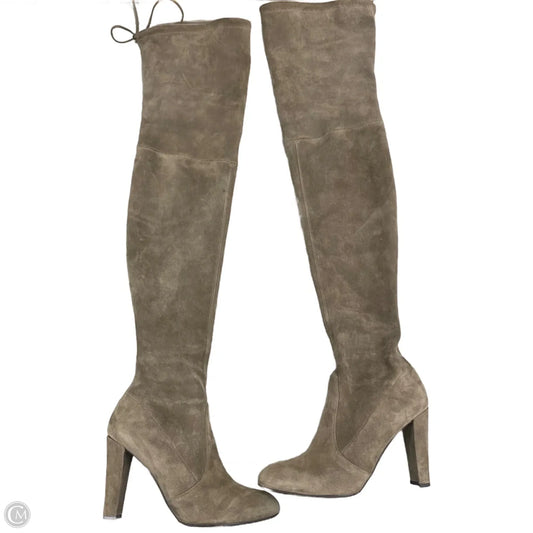 Boots Designer By Stuart Weitzman In Taupe, Size: 7
