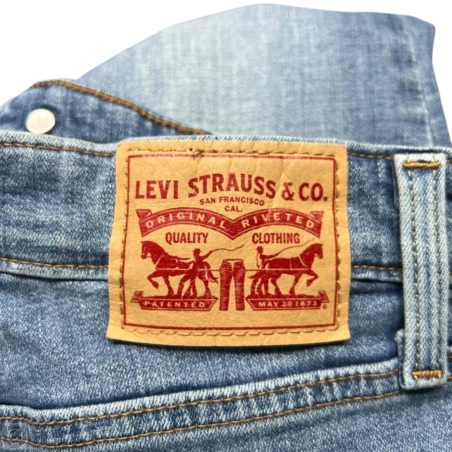Jeans Boot Cut By Levis In Blue Denim, Size: 2