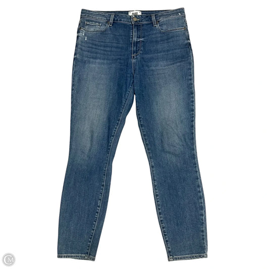 Jeans Straight By Paige In Blue Denim, Size: 14