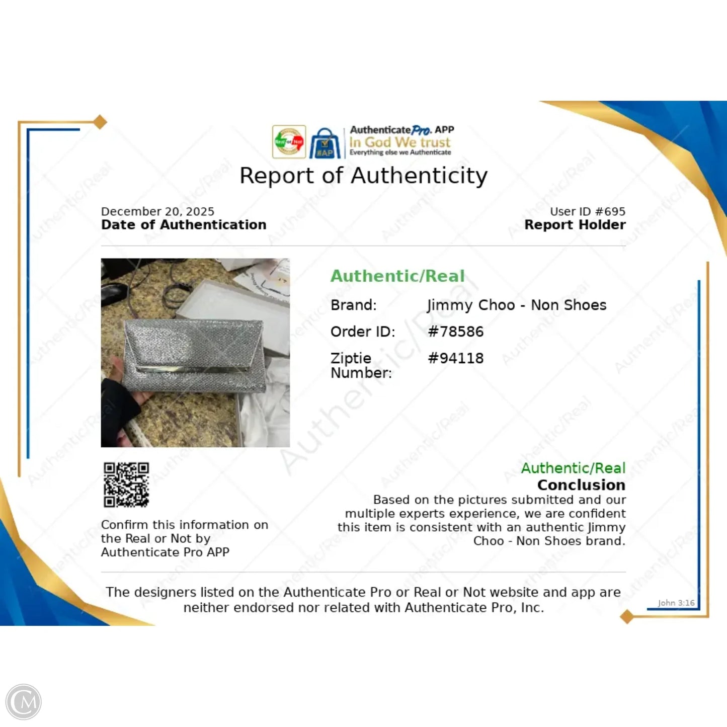 Clutch Luxury Designer By Jimmy Choo, Size: Medium